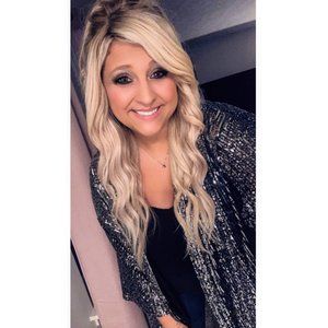 Sequin button up shirt